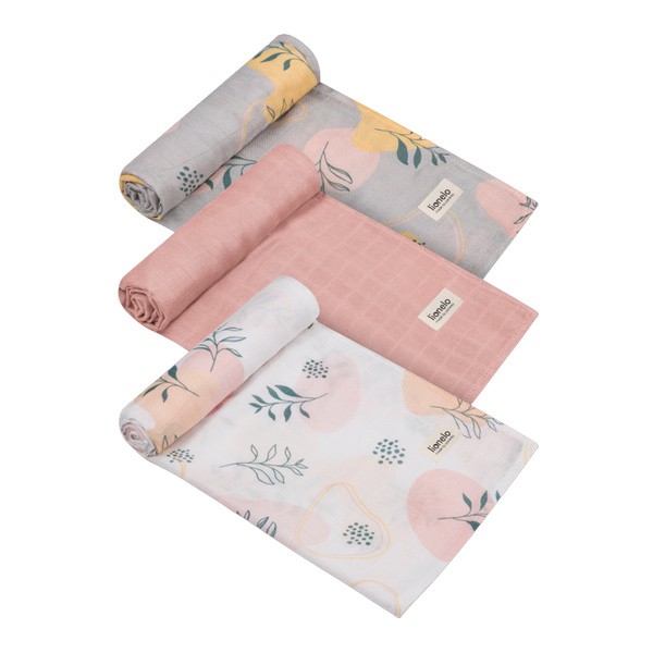 Lionelo, Bambusowe pieluszki dla dziecka, leaf, 3 szt.