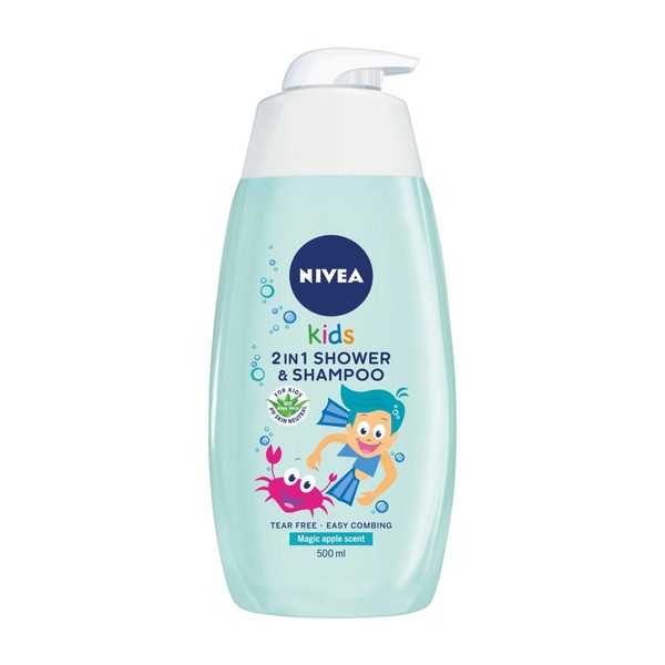 Nivea Kids, żel do mycia ciała i włosów 2w1, zapach jabłkowych karmelków, 500ml