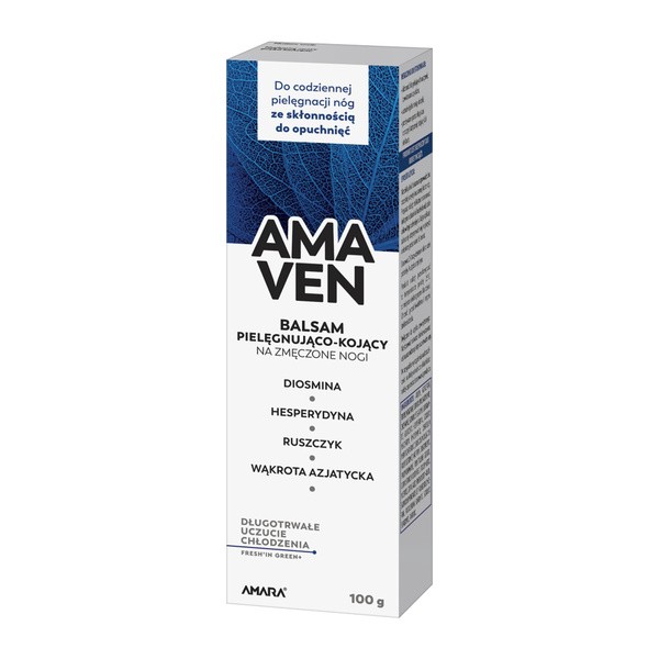 Amaven, balsam pielęgnująco-kojący na zmęczone nogi, 100 g