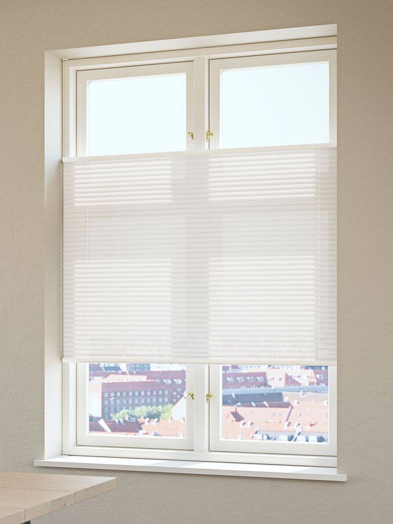 HVEN plissegardin 60x130 cm top/bund hvid