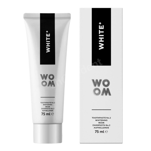 WOOM White+, Antybakteryjna wybielająca pasta do zębów, 75 ml