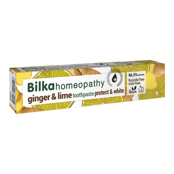 Bilka Homeopathy, pasta do zębów, Ginger and Lime, bez fluoru, 75 ml