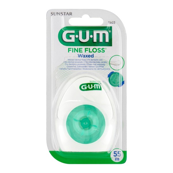 Gum Fine Floss, nić dentystyczna, woskowana, 55 m