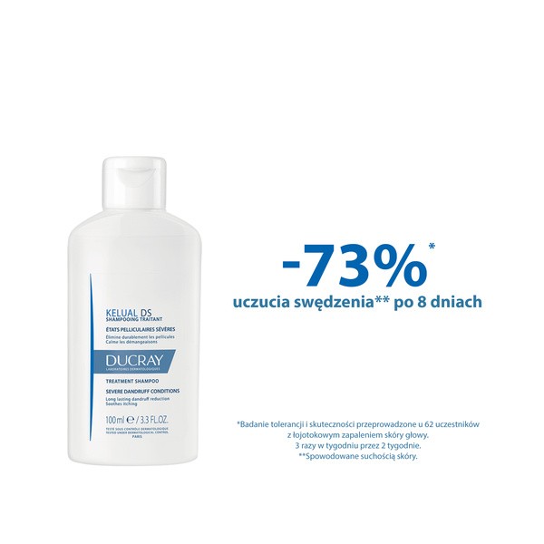 Ducray Kelual DS, szampon do postępowania w ciężkich stanach łupieżowych, 100 ml