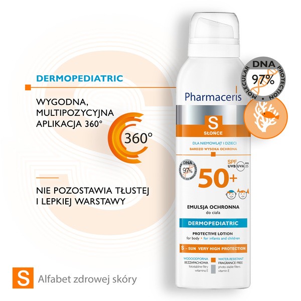Pharmaceris S, emulsja ochronna dla niemowląt i dzieci SPF50+, 150 ml
