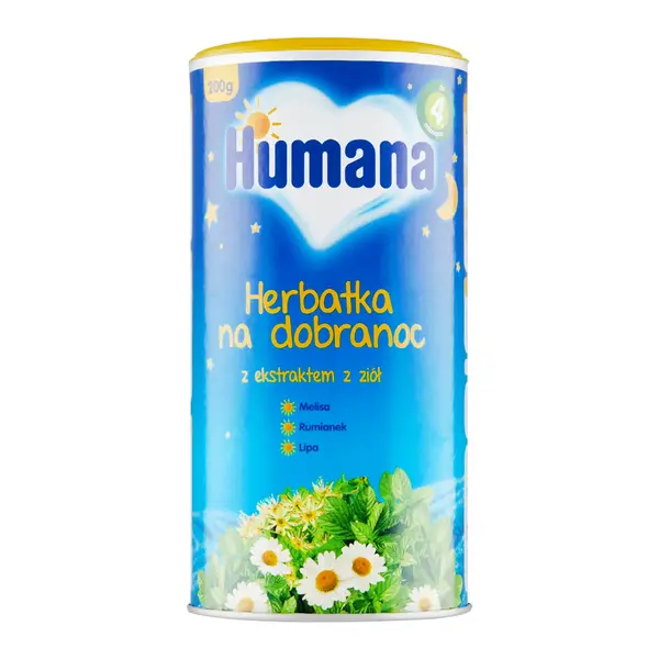 Humana Herbatka na dobranoc, z ekstraktem z ziół, po 4 m-cu, 200 g