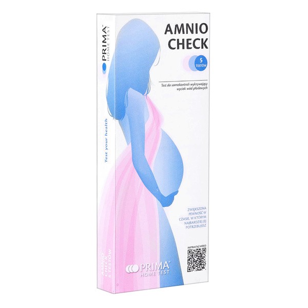 Prima Home Test, AmnioCheck, test do wykrywania wycieku wód płodowych, 5 szt.