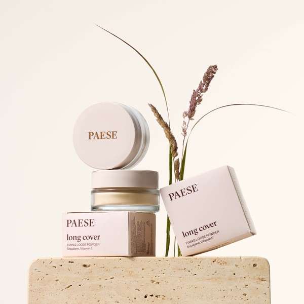 Paese Long Cover, puder supki utrwalający, light beige, 6 g