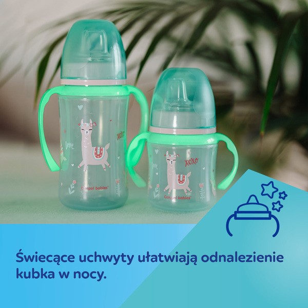 Canpol Easy Start, kubek treningowy, Exotic Animals, niebieski, 120 ml