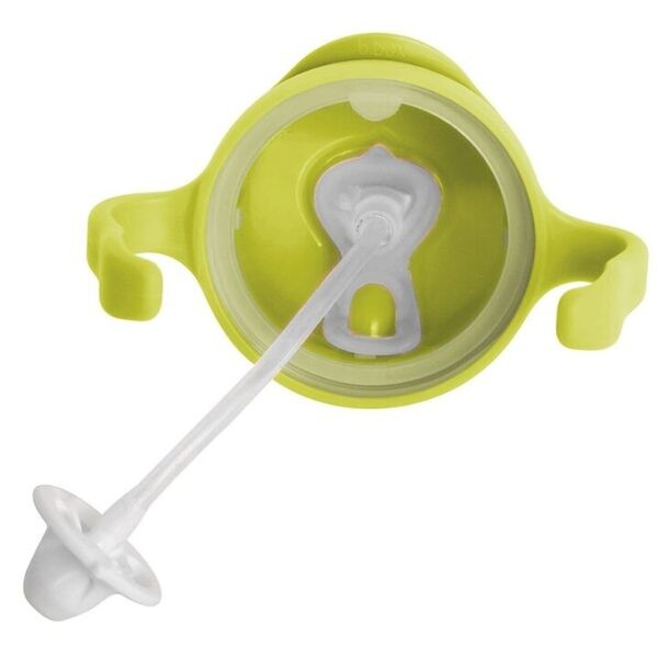 B.BOX, bidon dla dzieci, kubek niekapek ze słomką, ananasowy, 6 m+, 240 ml