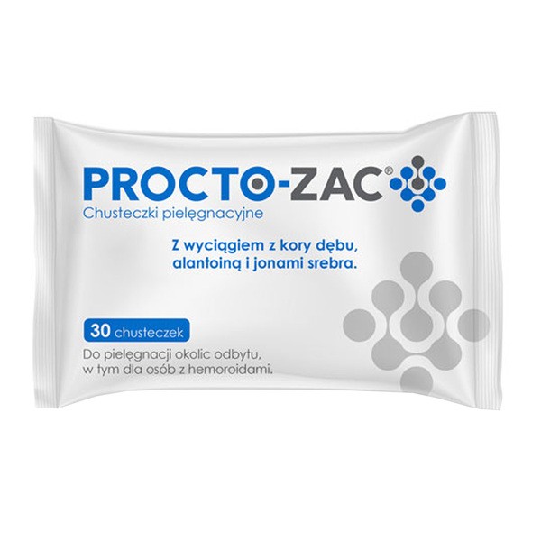 Procto-Zac, chusteczki pielęgnacyjne, 30 szt.