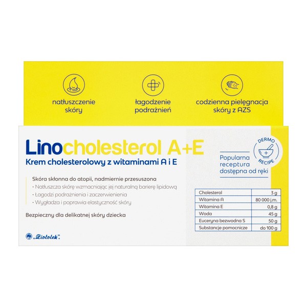 Linocholesterol A+E, krem cholesterolowy z witaminami A i E, 50 g
