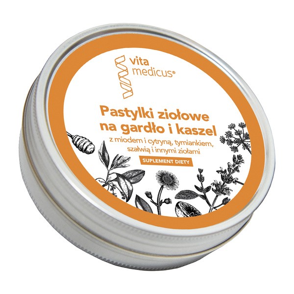 VitaMedicus, Pastylki ziołowe na gardło i kaszel, 24 szt.