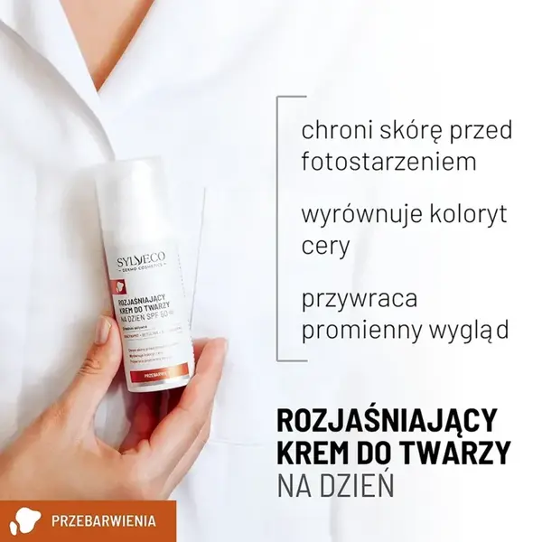 Sylveco Dermo Przebarwienia, krem rozjaśniający do twarzy na dzień SPF 50, 50 ml
