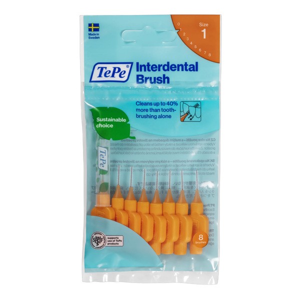 TePe Original, szczoteczki międzyzębowe, pomarańczowe (0,45 mm), 8 szt.