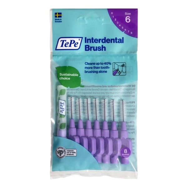 TePe Original, szczoteczki międzyzębowe, fioletowe (1,1 mm), 8 szt.