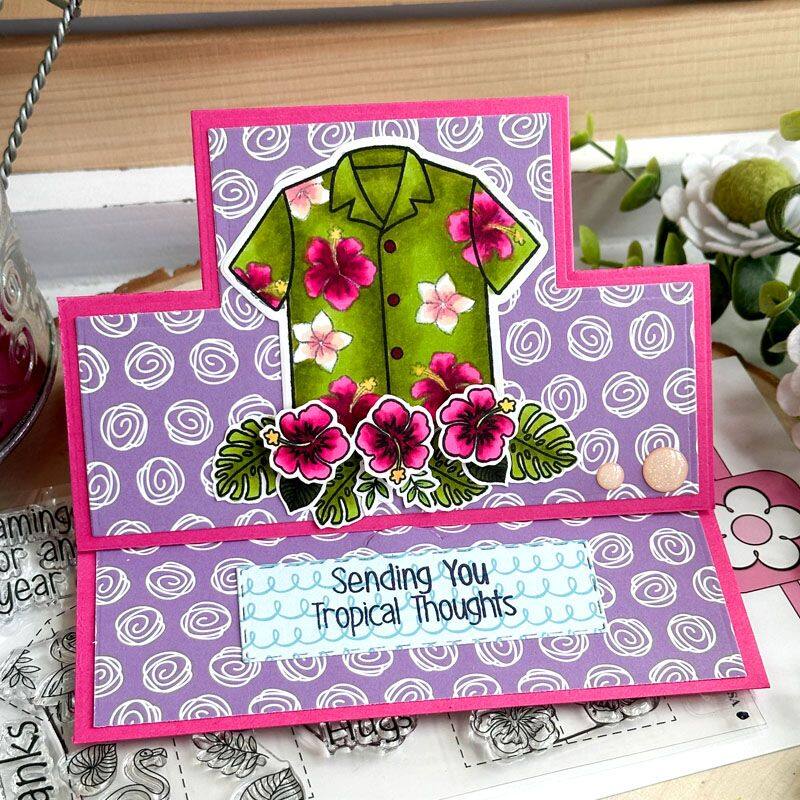 Tropical Vibes Patterns Clear Stamp Set