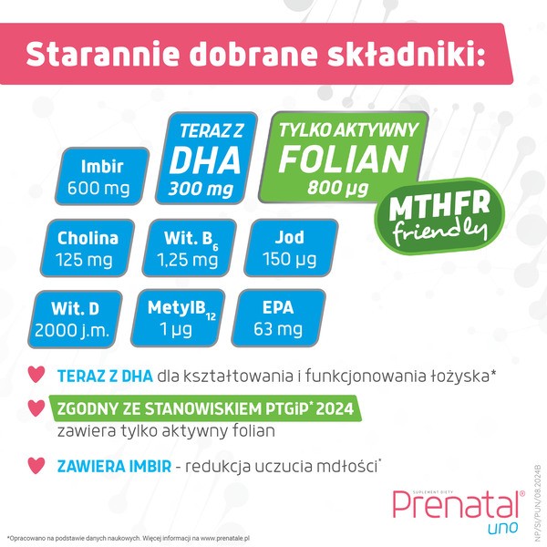 Prenatal Uno, kapsułki, 60 szt. (30 szt. + 30 szt.)