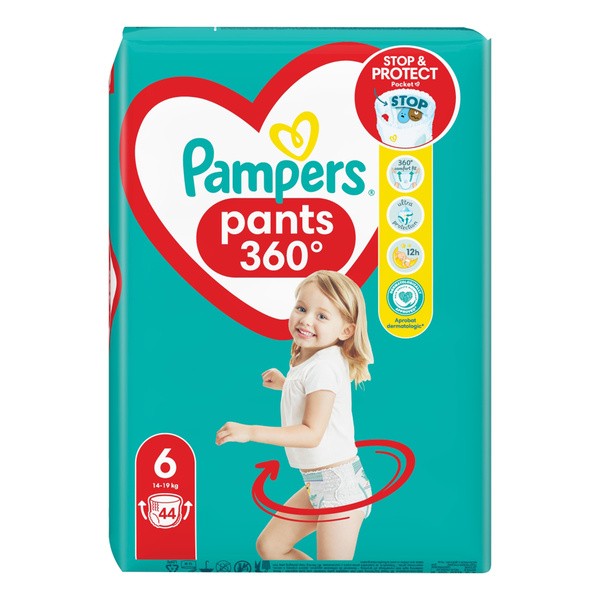 Pampers Pants 6 (13-19 kg), pieluchomajtki jednorazowe, 44 szt.