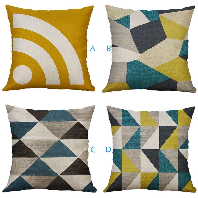 Irregular Geometric Pattern Pillow Case Cushion Cover 40x40cm Housse De Coussin Pillowcases Eco friendly Pillow Cases Home Decor