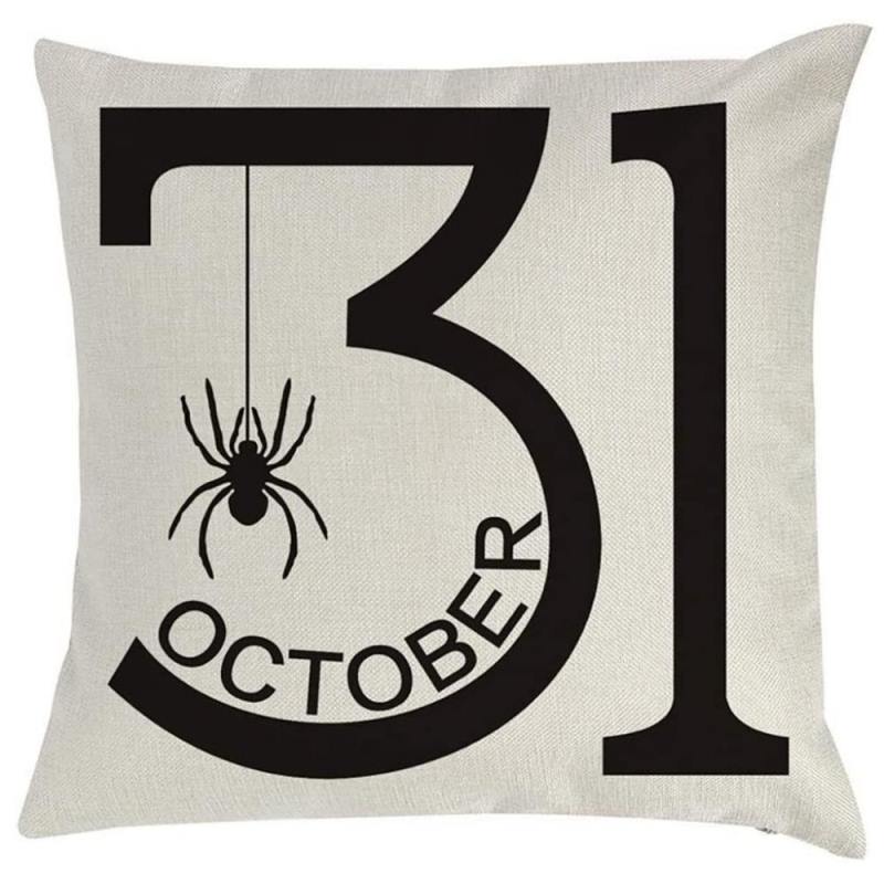 45x45cm Christmas cushion cover Halloween cotton linen tree New Year decorative pillows for cushion cover Throw Pillow Case