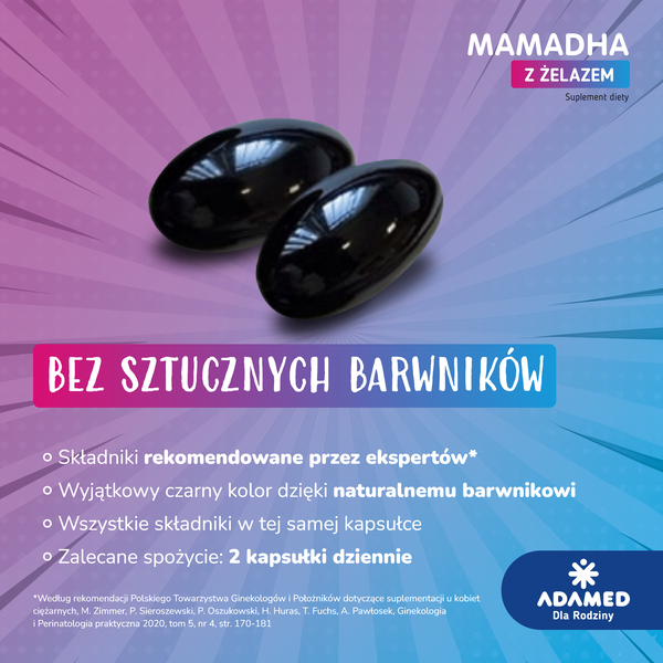 MamaDHA z Żelazem, kapsułki, 60 szt.