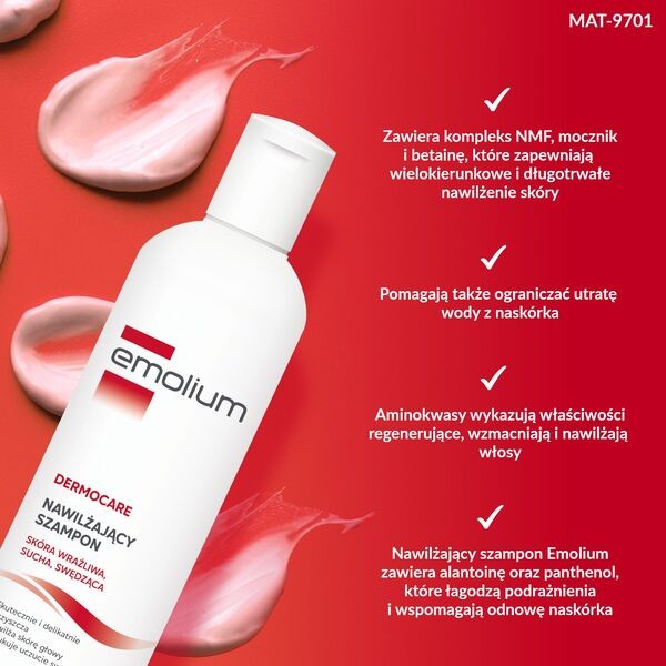 Emolium Dermocare, szampon nawilżający, 200 ml