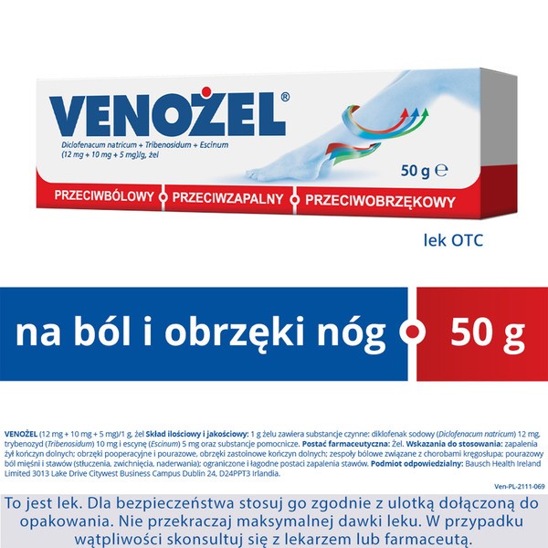 Venożel, 50 g, żel