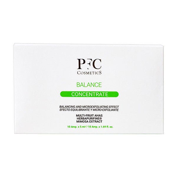 PFC Cosmetics Balance Concentrate, koncentrat złuszczająco-matujący, ampułki, 10 szt. x 5 ml