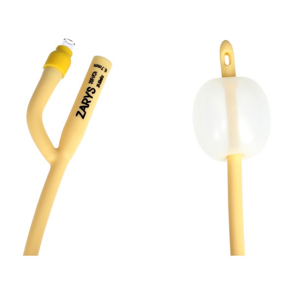 Zarys, urologiczny cewnik Foley'a, dwudrożny z plastikową zastawką, CH 20/30-50 ml, 1 szt.