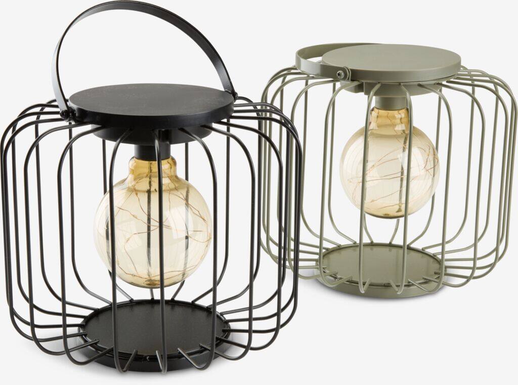 GLENTE Batteridrevet lampe GLENTE Ø24xH21cm, bland