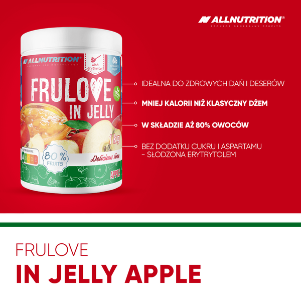 Allnutrition Frulove In Jelly Apple, frużelina jabłkowa, 1000 g