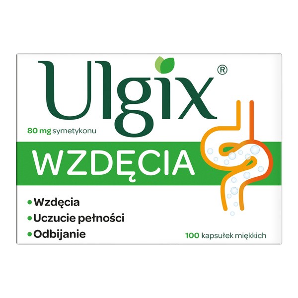 Ulgix Wzdęcia, 80 mg, kapsułki miękkie, 100 szt.