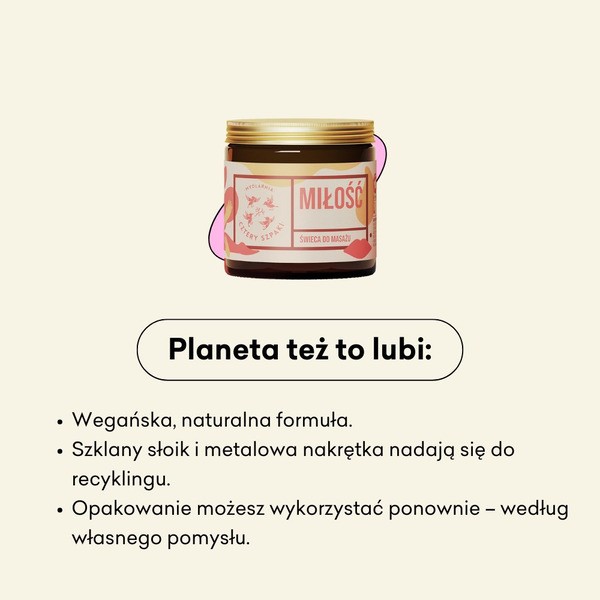 Mydlarnia 4 Szpaki, Miłość, świeca do masażu, 120 ml