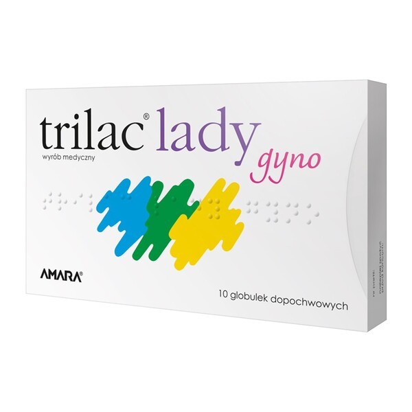 Trilac Lady Gyno, globulki dopochwowe, 10 szt.
