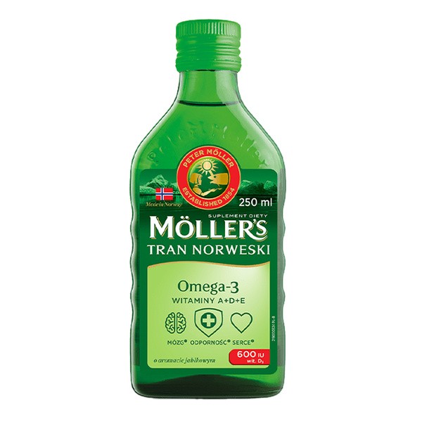 Mollers Tran Norweski, aromat jabłkowy, 250 ml