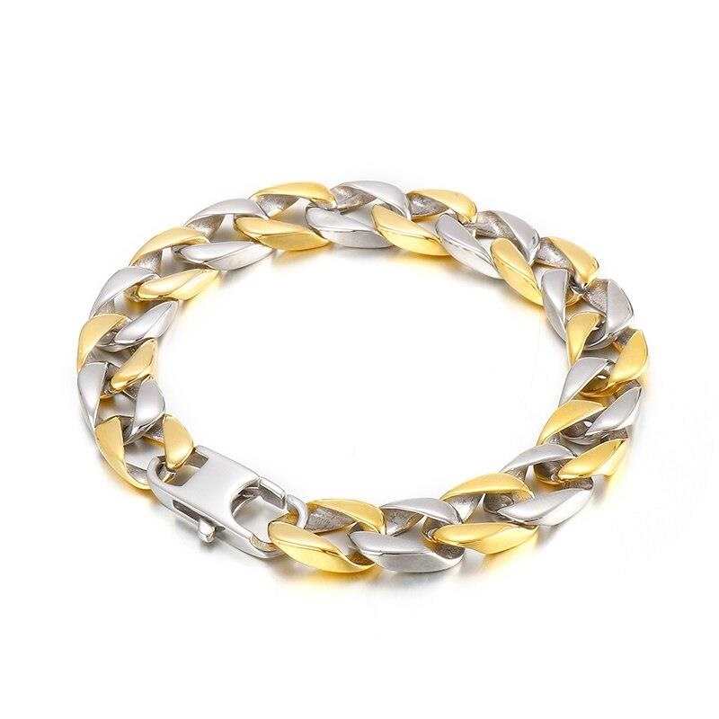 11mm 14mm Rock meska musujace Charm bransoletka osobowosc bizuteria ze stali nierdzewnej