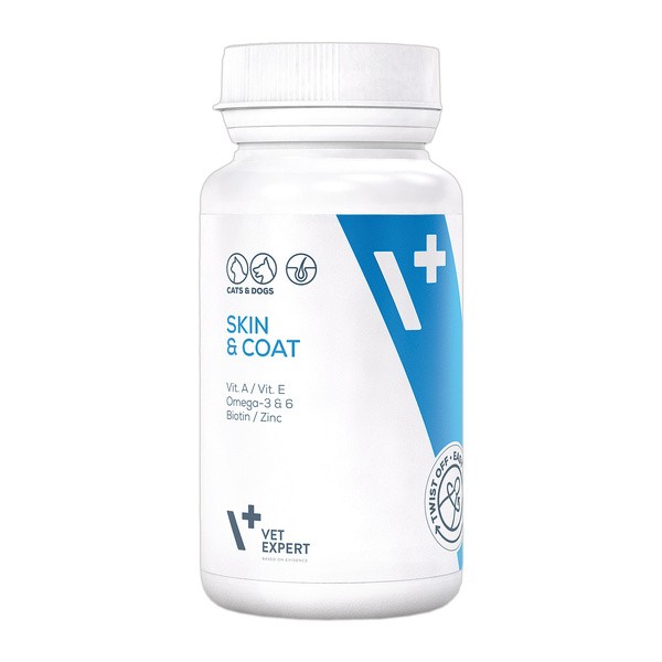 Vet Expert Skin & coat, preparat na skórę i sierść dla psów i kotów, kapsułki twist-off, 30 szt.