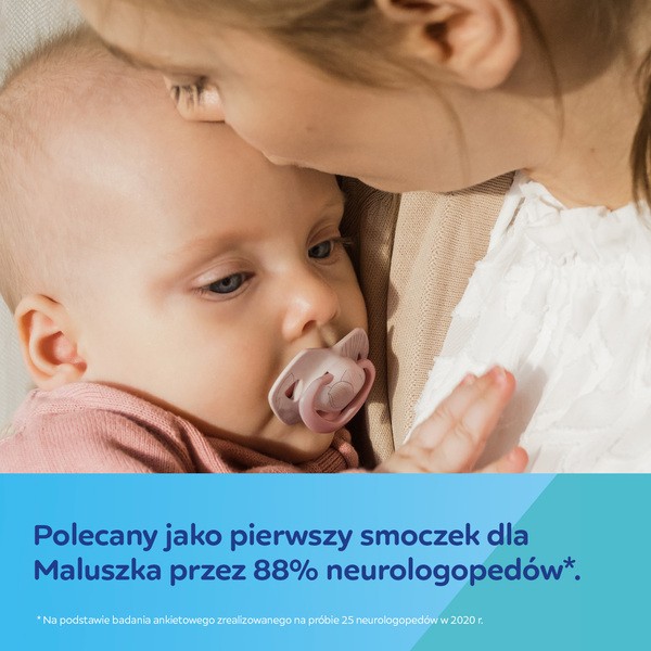 Canpol Babies Gold, smoczek silikonowy Light touch, symetryczny 18 m+, różowy, 2 szt.