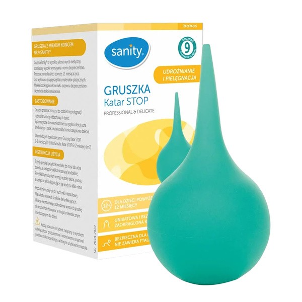 Sanity Gruszka katar STOP, z miękką końcówką nr 9, 12m +