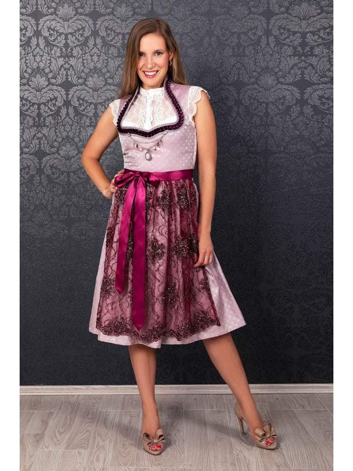 Edelnice Midi Dirndl Alice in lila, rosé günstig kaufen