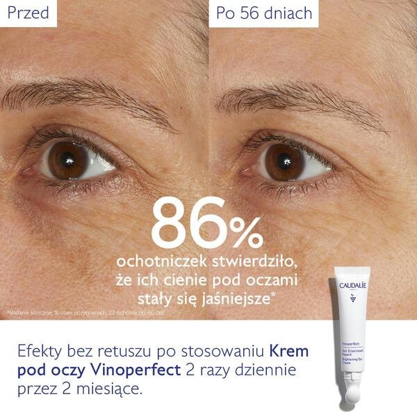 Caudalie Vinoperfect, krem rozjaśniający pod oczy, 15 ml