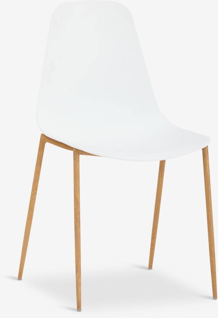 NEDERBY spisebordsstol hvid