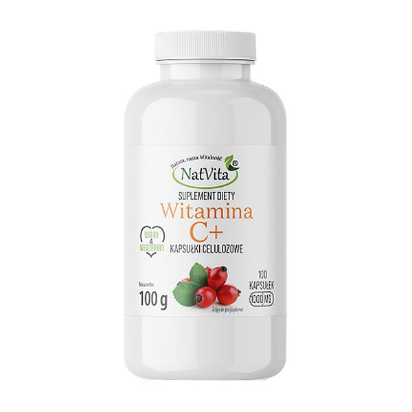 NatVita, Witamina C+ 1000 mg, kapsułki, 100 szt.