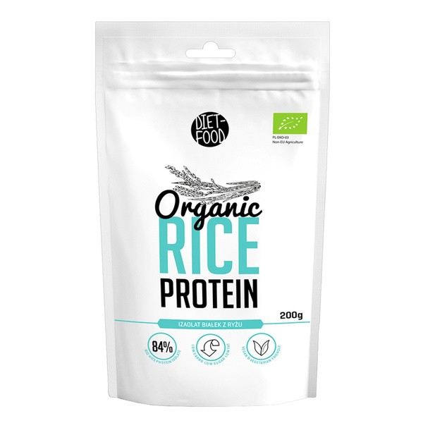 Diet-Food, Organic Rice Protein, białko z ryżu, 200 g