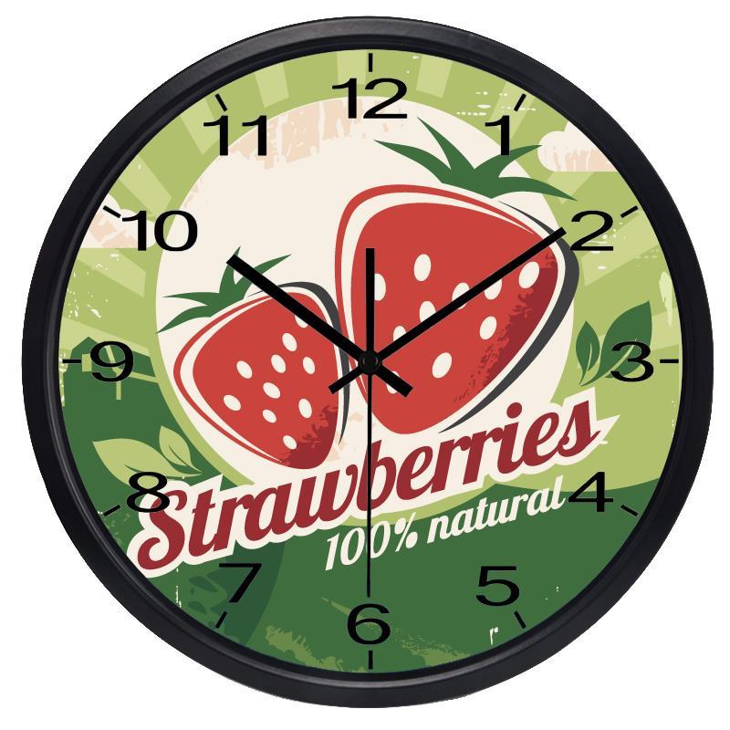 Creatieve fruit aardbeien wandklok keukenklok