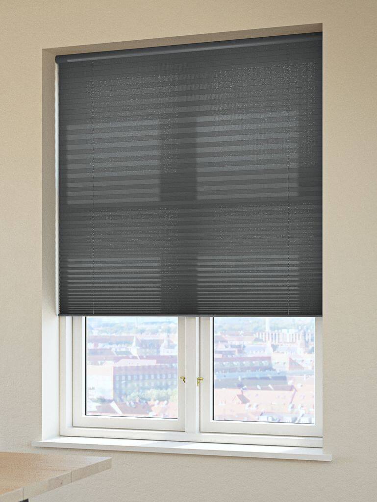 HOVDEN Plisségardiner HOVDEN 80x160cm grå ledningsfri