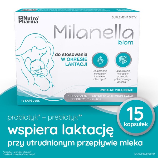 Milanella biom, kapsułki, 15 szt.