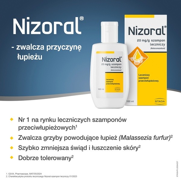 Nizoral, 20 mg/g, szampon leczniczy, 100 ml (butelka)