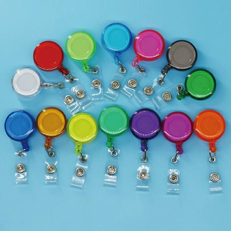 Yoyo Clear Blank Retract Badge Reel Nurse Name Tag Holder with ID Clip